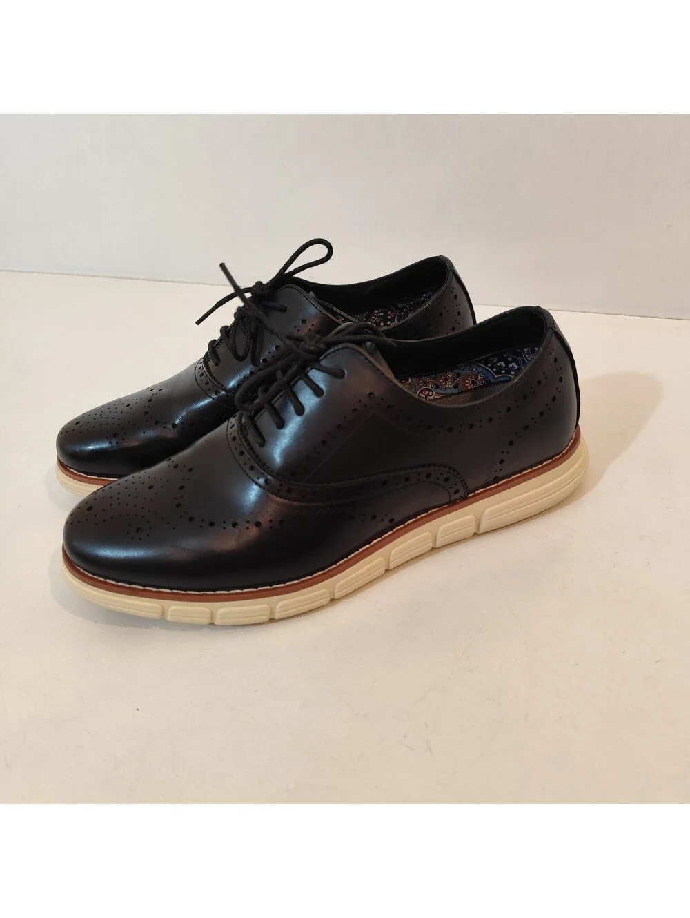 Bruno Marc New York Grandwing Mens black Oxford Dress Sneaker Shoe Size 9